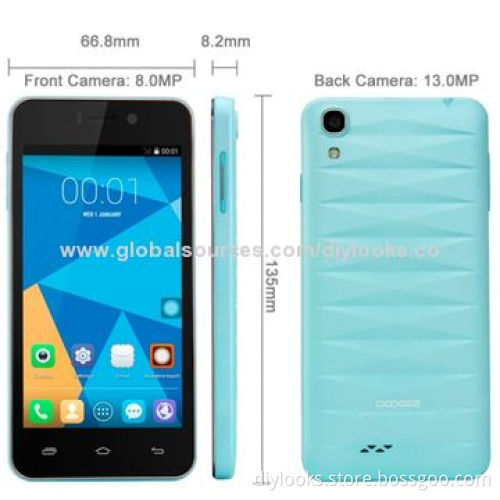 DOOGEE Valencia DG800 8GB Light Blue 4.5" 3G Android 4.4.2 Smartphone, MTK6582 1.3GHz, Refurbished